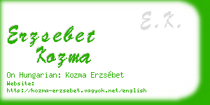 erzsebet kozma business card